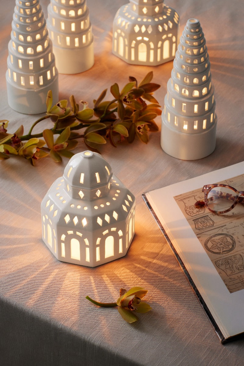 Urbania Glassalen lyshus, hvid - H: 14,5